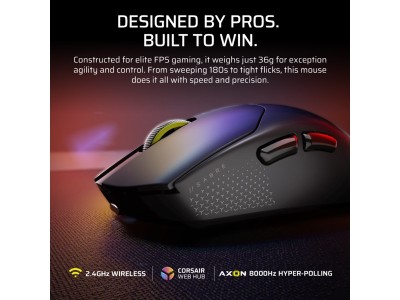 Corsair Sabre v2 Pro Ultralight Trådlös Gaming Mus (svart) 8kHz hyper-polling, 2.4 GHz wireless, 33K DPI sensor#2