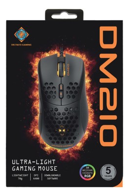 DELTACO GAMING DM210 lightweight gaming mouse, RGB, black#6
