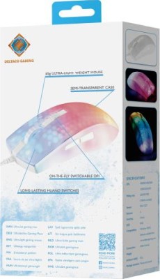 Deltaco Gaming Gamingmus DM310 Semi-transparant - Vit#4