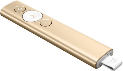 Logitech Spotlight Presentation Remote, Bluetooth, 30 meters räckvidd, markera/förstora/spela video - Guld#2