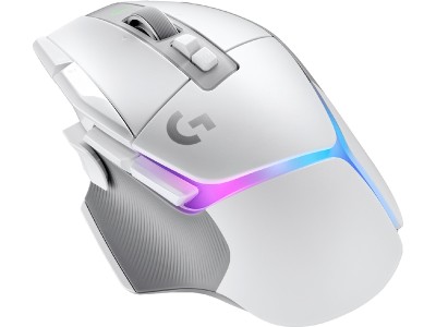 Logitech G502 X Plus Lightspeed Wireless, 25600 dpi, 13 programmerbara knappar, HERO 25K-sensor, RGB - Vit/Premium#1