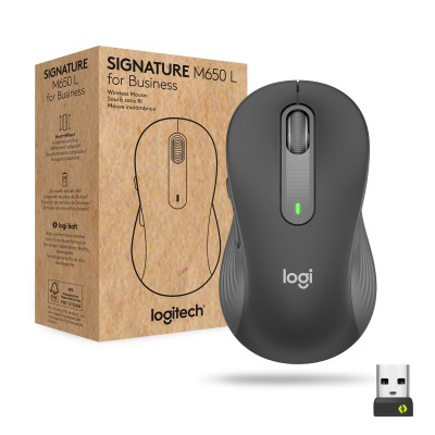 Logitech Signature M650 Large, 4000 dpi, RF/Bluetooth - Grå#3