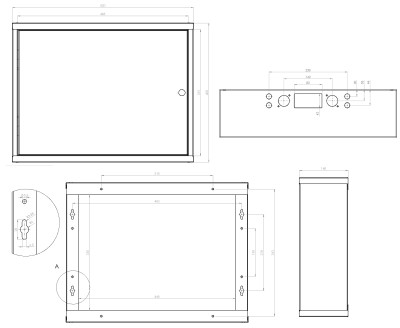 Mediaskåp Vit 520x400x140#1