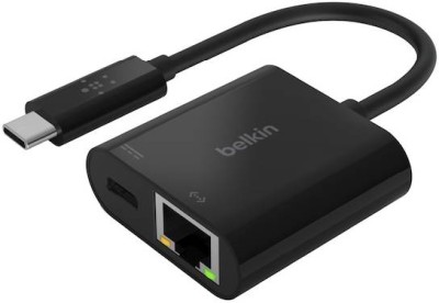 Nätverksadapter Belkin USB-C to Ethernet + Charge Adapter, Gigabit, 60W PD