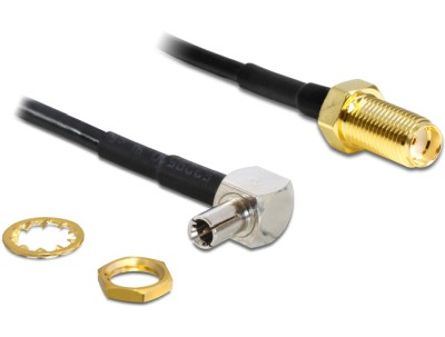 DELOCK HF Kabel SMA -> TS-9 90° Bu/St 0.17m