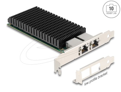 Delock Intel X540, PCI-E 2.0 x8, 2x10Gbe, kylfläns