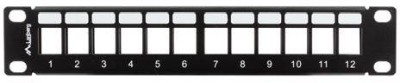 10" Patchpanel Lanberg, 12 portar, Keystone, 1U, metall - Svart#3