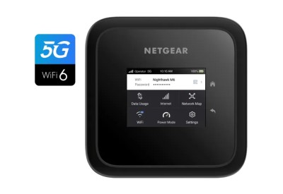 Trådlös 5G Portabel Router Netgear Nighthawk M6 5G, WiFi 6E, AXE3600, batteri, SIM-slot#1