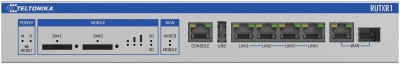 Trådlös 4G-router Teltonika RUTXR1, WiFi 5 Wave2, SFP, Bluetooth, Dual SIM, rackmonteringsbar#2