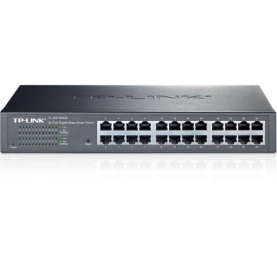 TP-Link TL-SG1024DE, 24-port Gigabit Smart Switch, desktop/rackmonterbar 19", VLAN, metallhölje