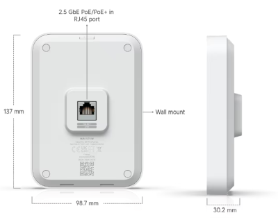 Ubiquiti Networks UniFi 7 In-Wall, Dual-band WiFi 7, 2.5GbE LAN#3