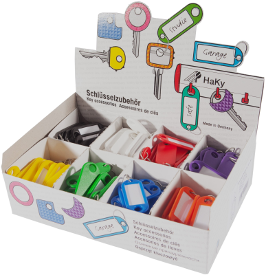 Büngers Nyckelbricka sorterade färger i display 200 styck