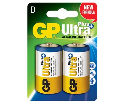 Batteri GP Ultra Plus, Size D, LR20, 1.5v (2p)