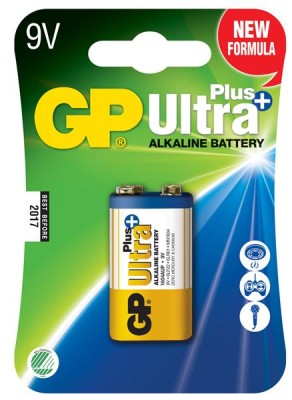Batteri GP Ultra Plus 9V alkaliskt, 6LF22, 1-pack