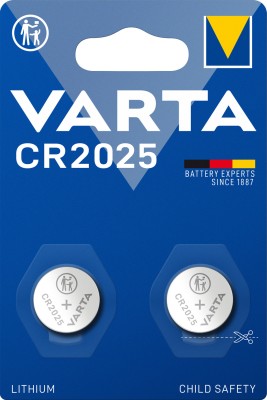 Batteri Varta Lithium CR2025, 3V, 2-pack