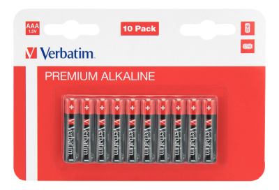 Batteri Verbatim AA alkaliskt, LR06, 10-pack#1