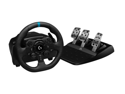 Logitech G923 Ratt- och pedaluppsättning - kabelansluten - för PC, Sony PlayStation 4, Sony PlayStation 5