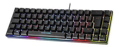 DK240 Membrane 60% Keyboard with semi transparent case black