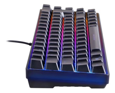 DK240 Membrane 60% Keyboard with semi transparent case black#3