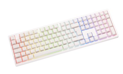 Ducky Zero 6108 White Fullsize Wireless (Tri-mode) RGB, Cherry MX2A Brown - Vit#2
