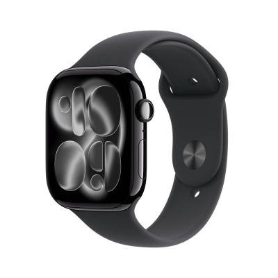 Apple Watch Series 11 GPS 46mm Gagatsvart Aluminiumboett med Svart Sportband - S/M#1