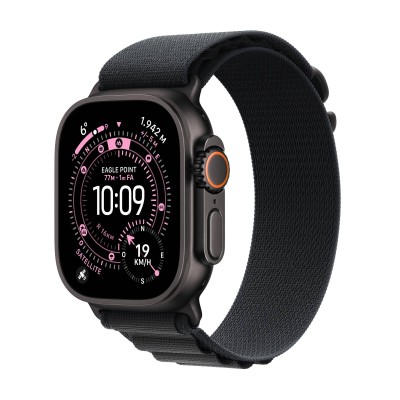 Apple Watch Ultra 3&nbsp;GPS + Cellular&nbsp;49mm&nbsp;Svart Titanboett med Svart Bergsloop - Medium#1