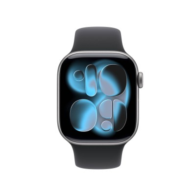 Apple Watch Series 11 GPS + Cellular 42mm Rymdgrå Aluminiumboett med Svart Sportband - S/M#2