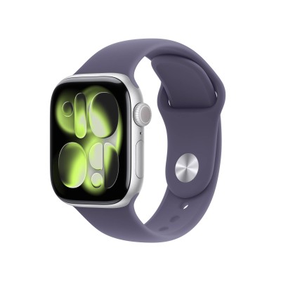 Apple Watch Series 11 GPS + Cellular 42mm Silver Aluminiumboett med Purpurdimma Sportband - S/M