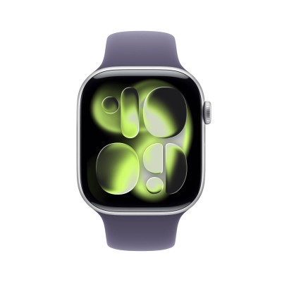 Apple Watch Series 11 GPS + Cellular 46mm Silver Aluminiumboett med Purpurdimma Sportband - M/L#2
