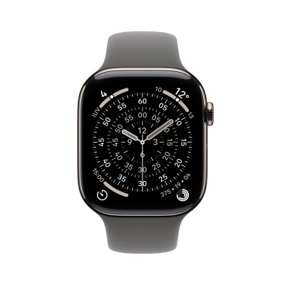 Apple Watch Series 11 GPS + Cellular 46mm Naturlig Titanboett med Granitgrå Sportband - S/M#2