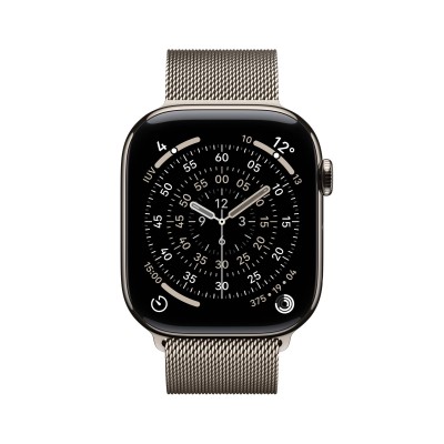 Apple Watch Series 11 GPS + Cellular 46mm Naturlig Titanboett med Naturlig Milanesisk loop - S/M#2