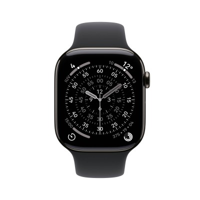 Apple Watch Series 11 GPS + Cellular 46mm Skiffer Titanboett med Svart Sportband - M/L#2