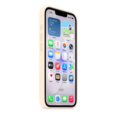 Apple silikonskal med MagSafe till iPhone 17e - Vanilj#3