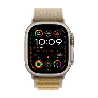 Apple Watch Ultra 2 GPS + Cellular 49mm Naturlig Titanboett med Tan Bergsloop - Large#2