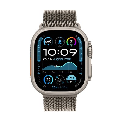 Apple Watch Ultra 2 GPS + Cellular 49mm Naturlig Titanboett med Naturlig Titan Milaneseloop - Large#2