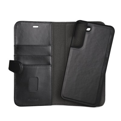 Plånboksfodral BUFFALO Samsung S22 Plus, 3 st kortfack + sedelficka, 2-in-1 magnetskal - Svart#4