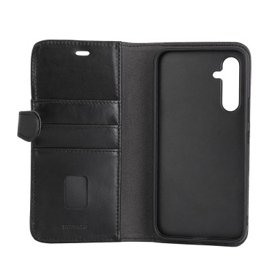 Plånboksfodral BUFFALO Samsung A55 5G, 3 st kortfack + sedelficka, 2-in-1 magnetskal - Svart#3