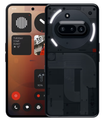 Nothing Phone (3a) 128 GB, 6.77", 50/50/8 Mpixel kamera, Dual SIM, Android - Svart