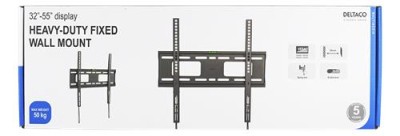 Deltaco fast väggfäste för monitor/tv, 32"-55" 50kg
