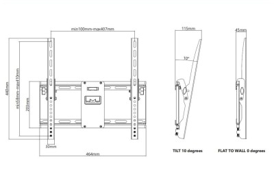 Multibrackets M Universal Tilt Wallmount Medium - Väggmontering - svar#9