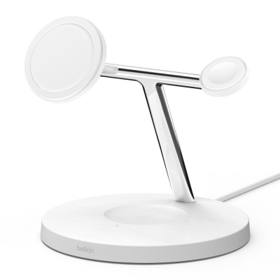 Belkin BoostCharge Pro 3-i-1 15W trådlös laddningsstation - Vit#2