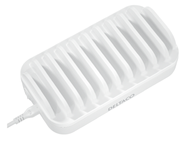 USB-laddningsstation för 10 enheter, 7xUSB-A 2,4 A, 3xUSB-C PD 20W - Vit#3
