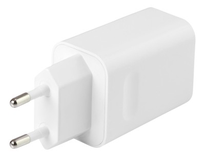 DELTACO USB-A väggladdare med snabbladdning 24W - vit#2