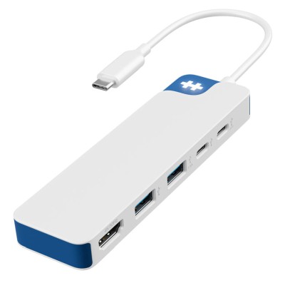 USB-C-hub Hyper HyperDrive Flex 5 Port Hub, 1xHDMI, 2xUSB-C, 2xUSB-A - Vit/Blå#1