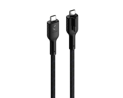 Unisynk Cable for Pro AV Dock | Full featured | 240W PD | USB-C - USB-C | 3.1 Gen 2 | DP Alt Mode | Tygklädd | 2m | Svart