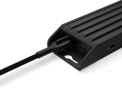 Unisynk Cable for Pro AV Dock | Full featured | 240W PD | USB-C - USB-C | 3.1 Gen 2 | DP Alt Mode | Tygklädd | 2m | Svart#2