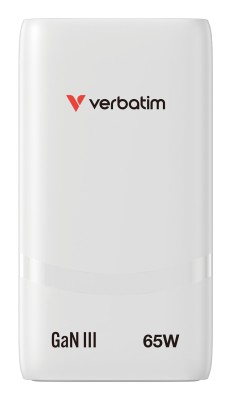 Väggladdare Verbatim Fold 'n' Go GaN Charger 65W, 2xUSB-C - Vit#3