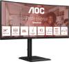 34" AOC CU34E4CV, Curved VA 3440x1440, 1 ms, 120Hz FreeSync, 1500R, höjdjusterbar, 2xHDMI/DP/USB-C 90W, högtalare, USB 3.2-hubb