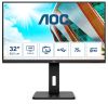 31.5" AOC U32P2, VA 4K/3840x2160, 4 ms, höjdjusterbar, pivot, 2xHDMI/DP, högtalare, USB 3.2-hubb