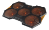 Kylplatta Deltaco Gaming, 5 st orange LED-fläktar - Svart/Orange#1